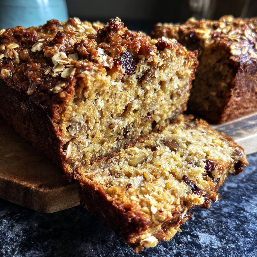Bananenbrot mit Haferflocken