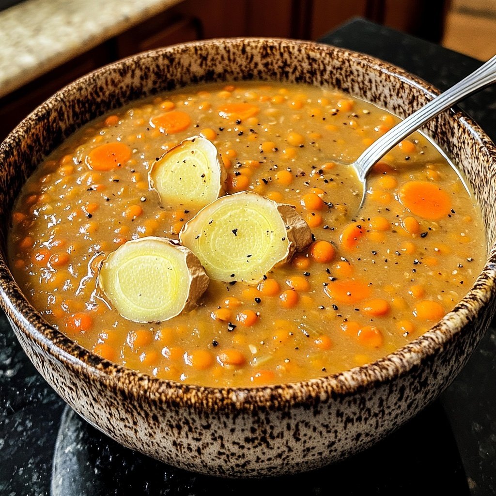 Linsensuppe mit Ingwer