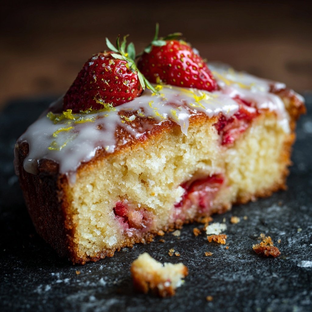 Erdbeer Rührkuchen Mit Zitronenguss