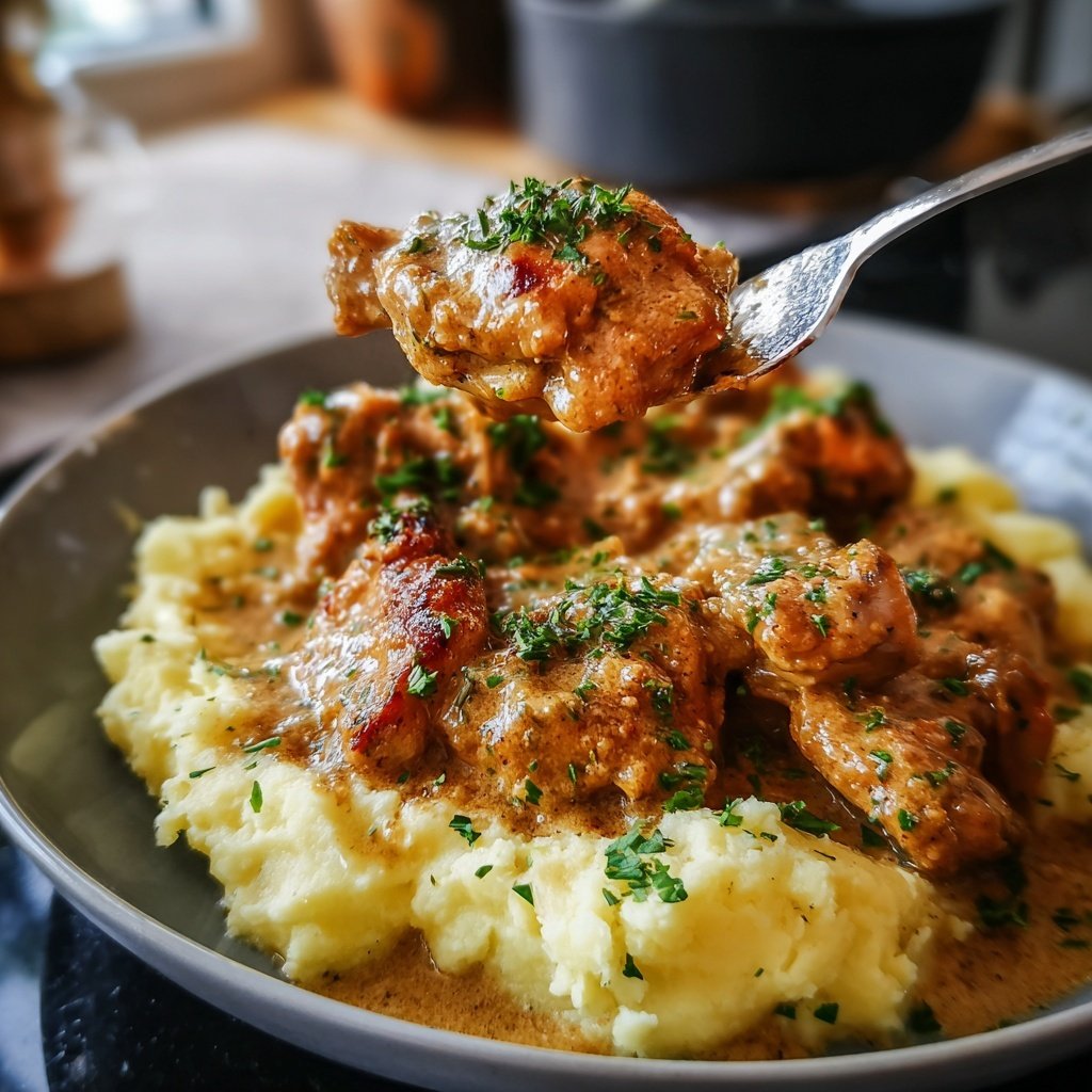 Hausmannskost Cremiges Hähnchen mit Kartoffelpüree