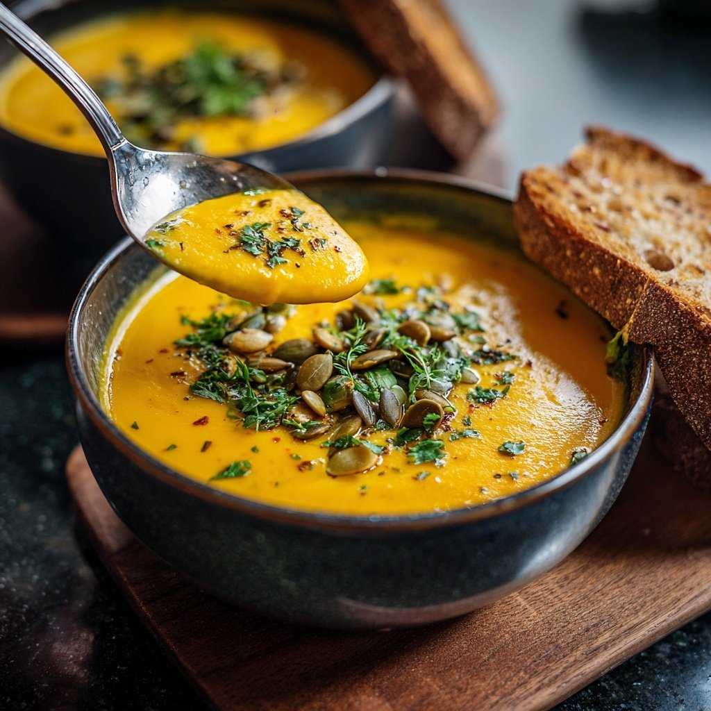 Kürbissuppe cremig vegan