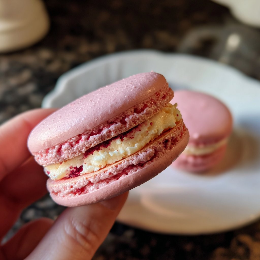 Macarons mit Himbeerfüllung