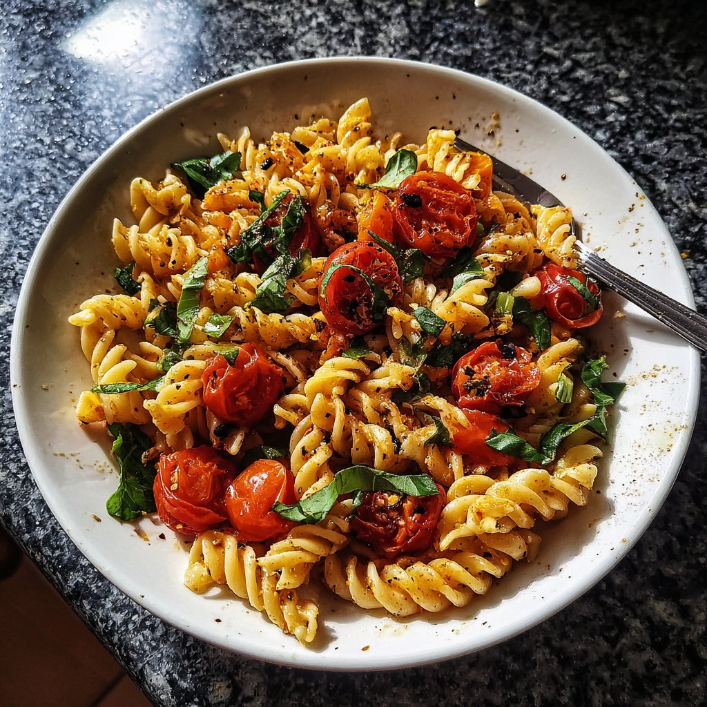 Mediterraner Nudelsalat Mit Tomaten