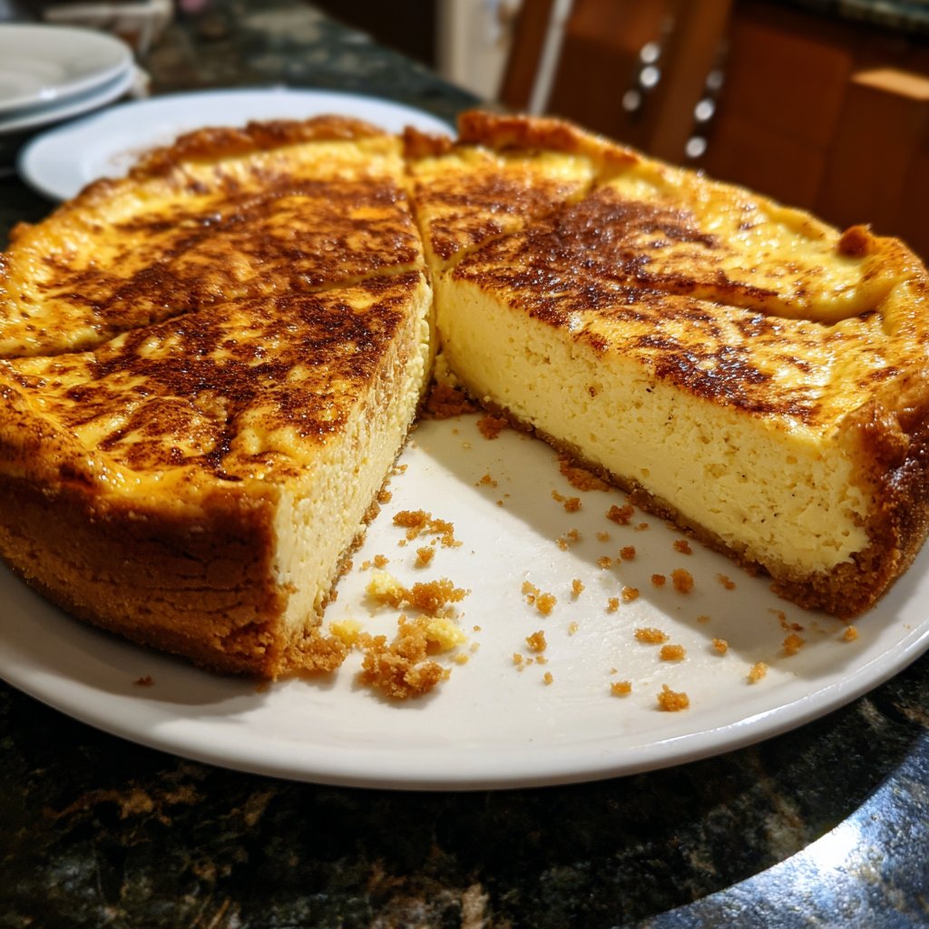 Käsekuchen mit Vanillepudding