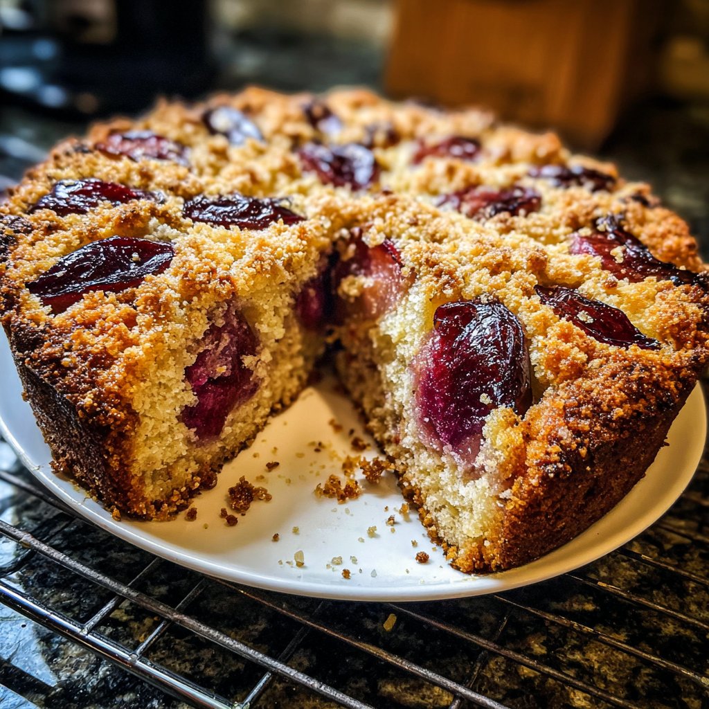 Kuchen mit Pflaumen