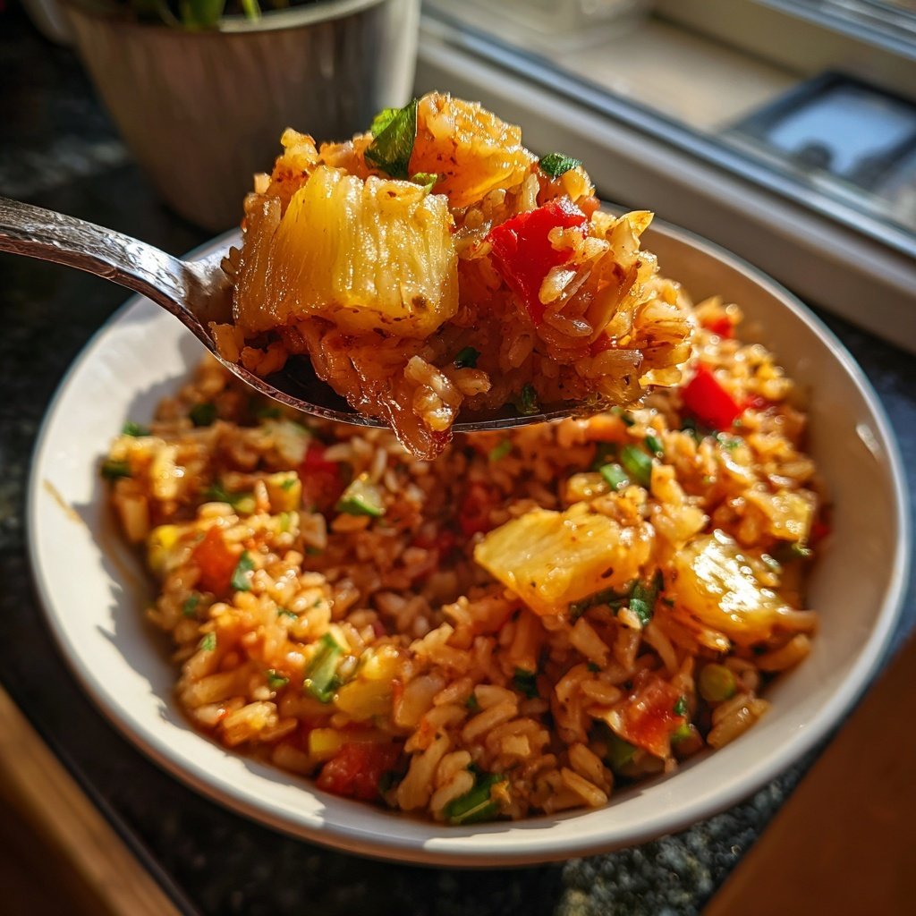 Gebratener Reis mit Ananas