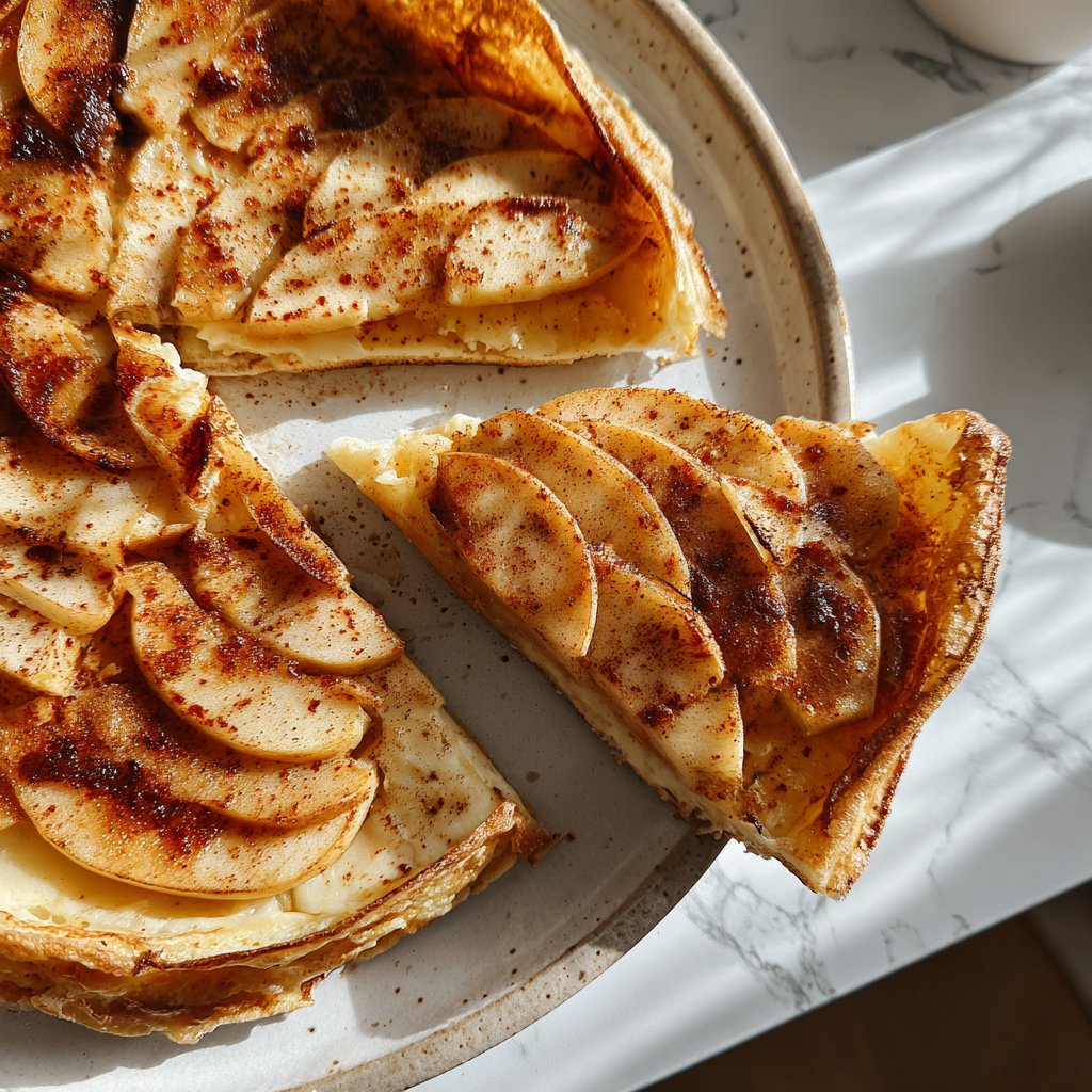Pfannkuchen mit Apfel-Zimt-Topping