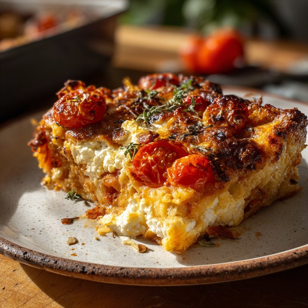 Nudelauflauf mit Tomaten und Feta