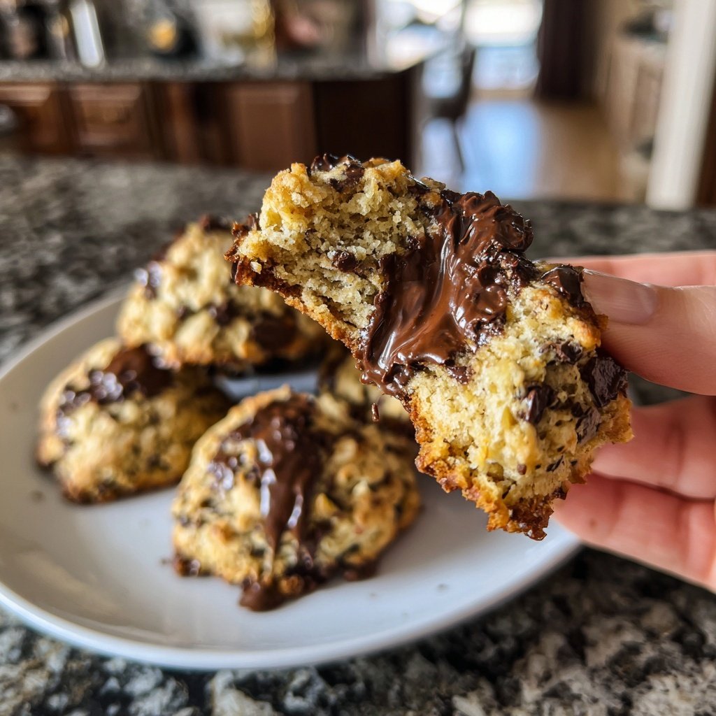 Cookies mit Schokolade und Banane