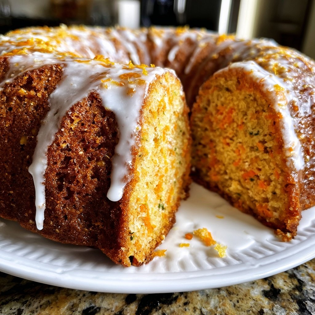 Karottenkuchen Mit Zitronenglasur