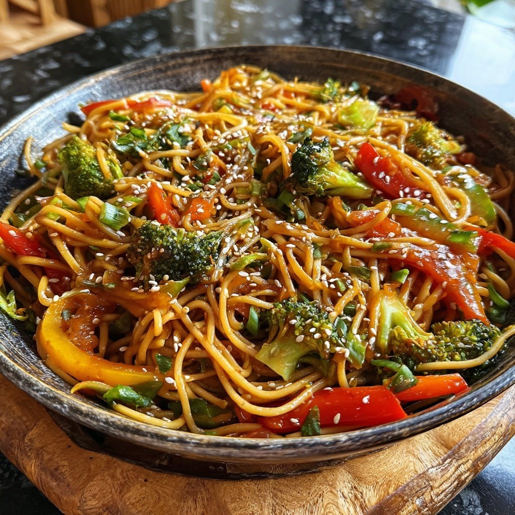 Asiatische Gemüsepfanne mit Sojasauce